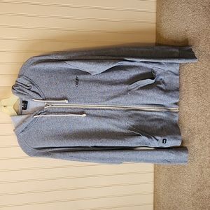 Oakley Men's zip-up jacket sweatshirt hood size medium gray pockets